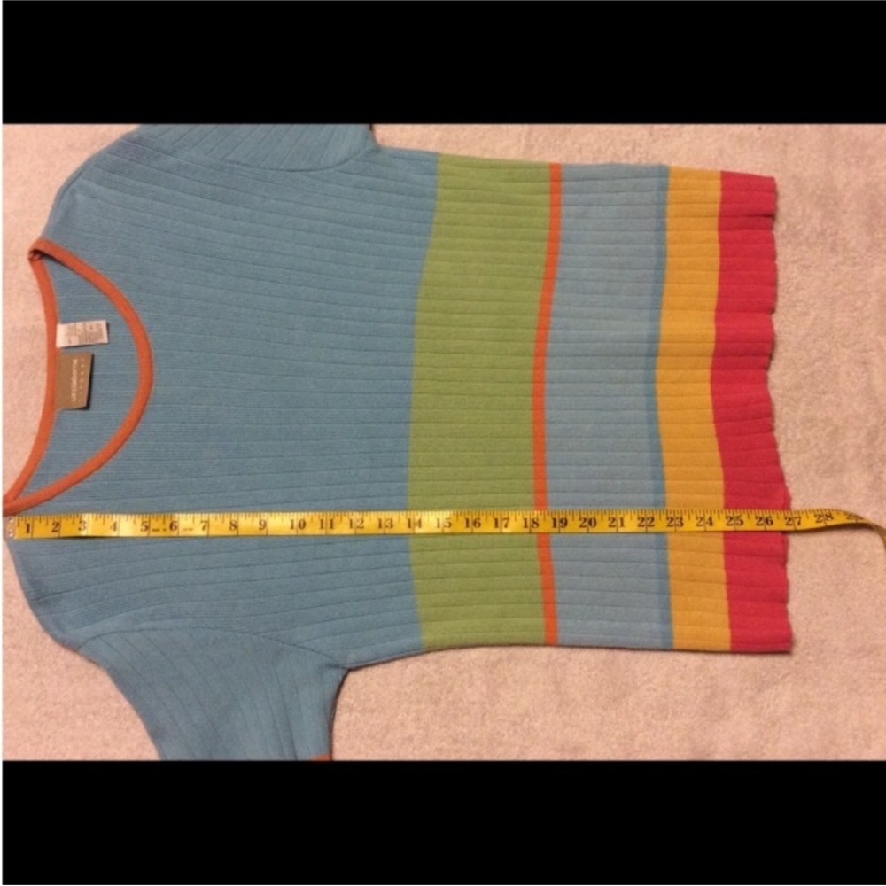 LIZ CLAIBORNE LIZWEAR Colorful Summer SWEATER Size LARGE - Picture 6 of 9